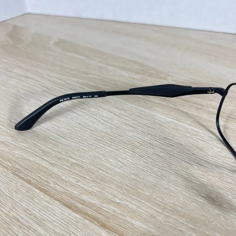 Ray-Ban RB3515 006/71 Sunglasses Black FRAMES Flex Hinge 58-17 Excellent Cond